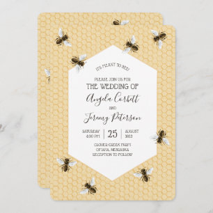 Invitation Mariage d'abeilles Vintages