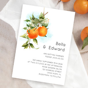 Invitation Mariage d'agrumes orange