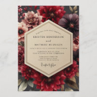 Mariage Dahlia Somptueux Grenat