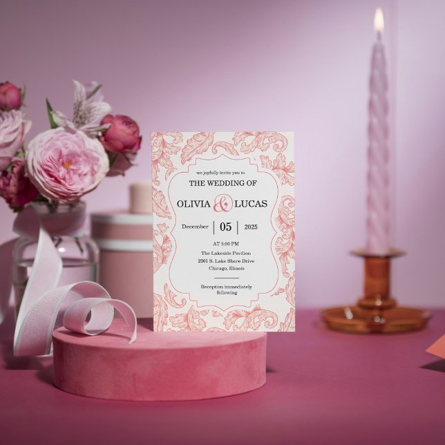 Invitation mariage damas (Créateur téléchargé)