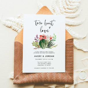 Invitation Mariage d'amour moderne Cactus Taco Bout