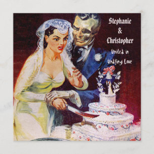 Invitation Mariage d'amour pour la mariée d'horreur d'Hallowe