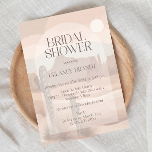 Invitation Mariage dans le désert, Mariage Shower, Elle a dit