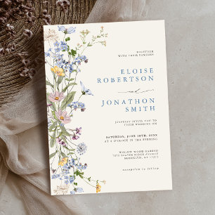 Invitation Mariage dans le jardin du Fleur sauvage de printem