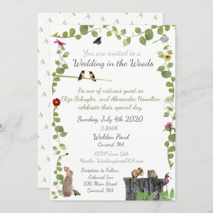 Invitation Mariage dans les bois :Invitation