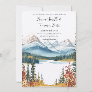 Invitation Mariage dans les montagnes Rocheuses canadiennes d