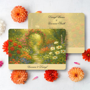 Invitation Mariage dans un Jardin Anglais Pittoresque