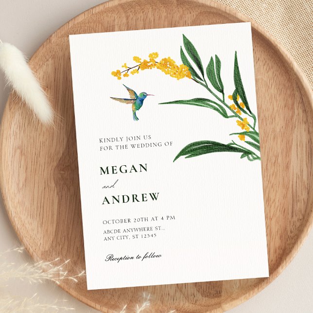 Invitation Mariage dans un jardin fleuri  (Créateur téléchargé)