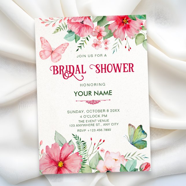 Invitation Mariage dans un jardin fleuri (Créateur téléchargé)