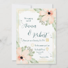 Mariage d'aquarelle à fleurs de confleur de brouss