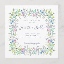 Mariage d'aquarelle boho fleurie moderne