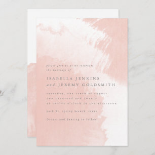 Invitation Mariage d'aquarelle chic rose vif