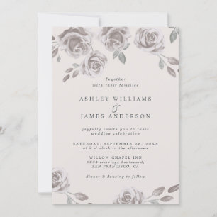 Invitation Mariage d'aquarelle couleur rose rose pâle romanti