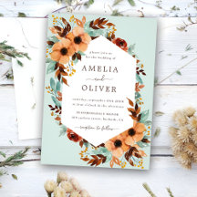 Mariage d'aquarelle de couleur verte rustique