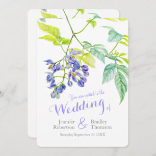 Invitation mariage d'aquarelle de pomme de terre fleurie pour