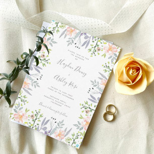 Invitation Mariage d'aquarelle fleur sauvage
