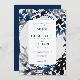 Invitation mariage d'aquarelle Moody Florals