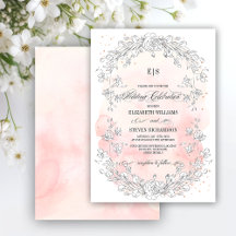 Mariage d'aquarelle rose flou croisé