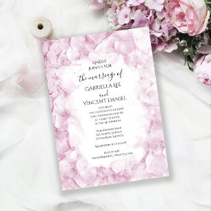 Invitation Mariage d'aquarelle rose pâle