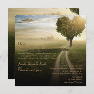 Invitation Mariage d'arbre de coeur