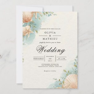 Invitation Mariage d'arc de coquillage