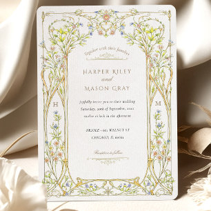 Invitation Mariage d'arc de vigne romantique