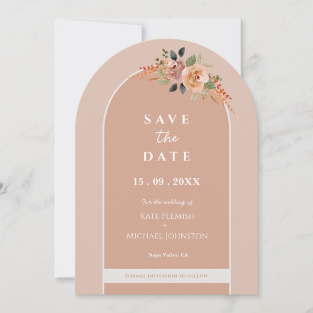 Invitation Mariage d'arc floral (Devant)
