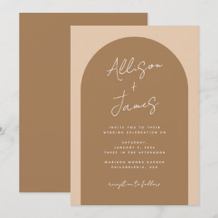 Invitation Mariage d'arc minimaliste élégant moderne