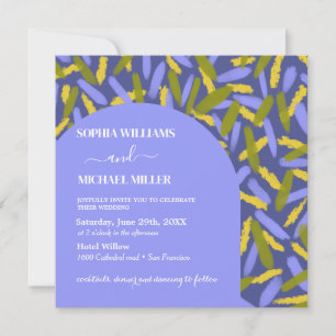 Invitation Mariage d'arc unique Abstrait coloré