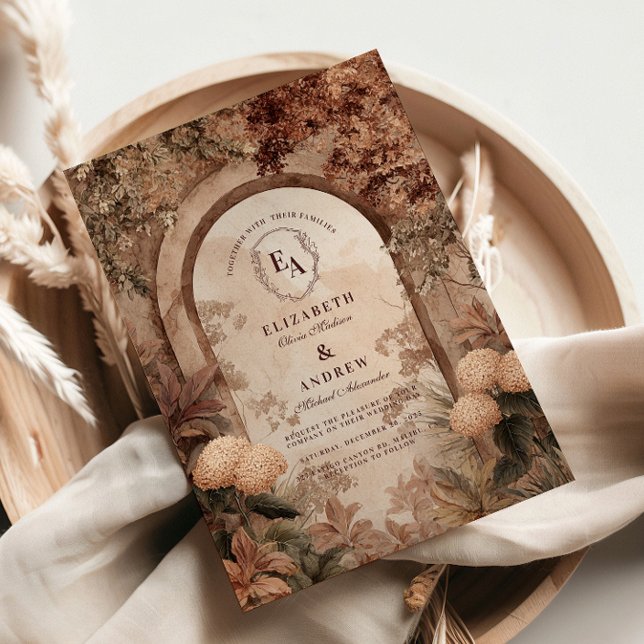 Invitation Mariage d'arche de vignoble romantique (Créateur téléchargé)