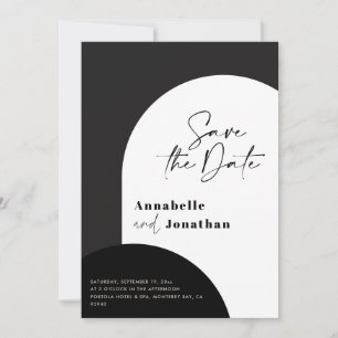 Invitation mariage d'arche noir et blanc