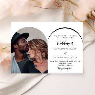 Invitation Mariage d'arche photo moderne