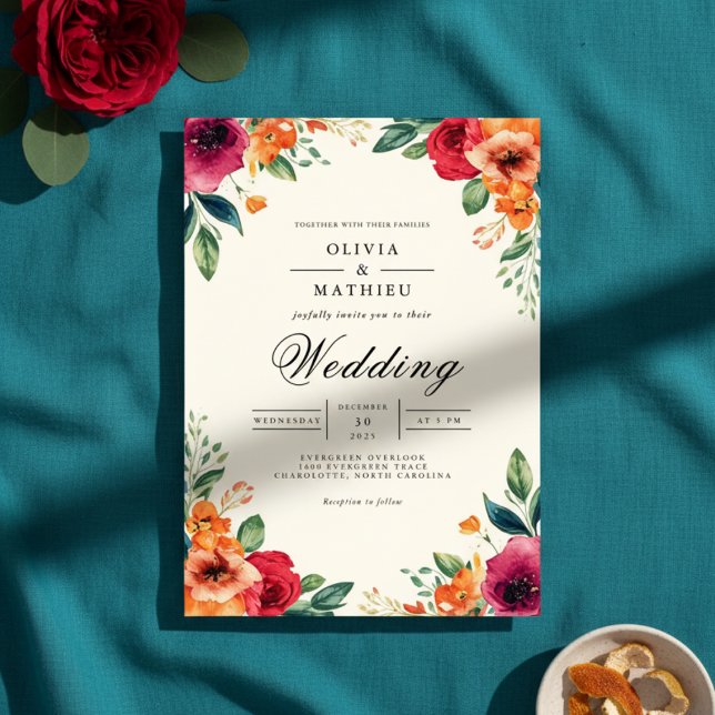Invitation Mariage d'arche végétale luxuriante (Créateur téléchargé)