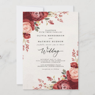 Invitation Mariage d'archivage Velvet Bloom