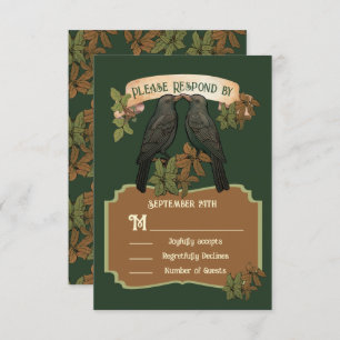 Invitation Mariage d'art folklorique Inséparables RSVP