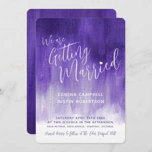 Invitation Mariage d'art moderne violet