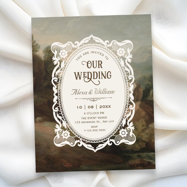 Invitation Mariage d'art vintage (Créateur téléchargé)