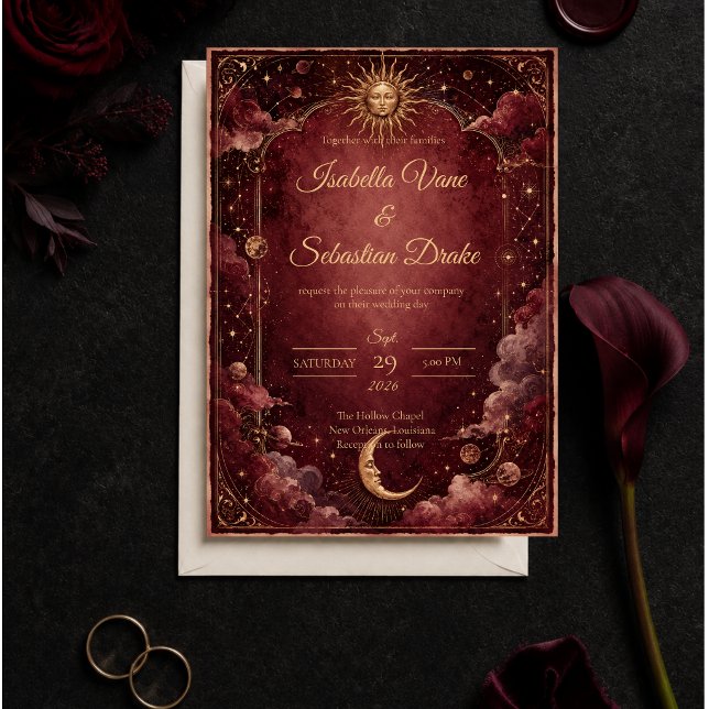 Invitation Mariage d'Astrologie Céleste Lunatique (Créateur téléchargé)