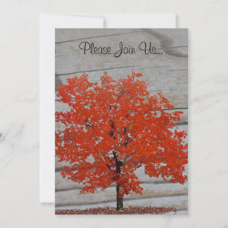 Invitation Mariage d'automne avec Barnwood 2