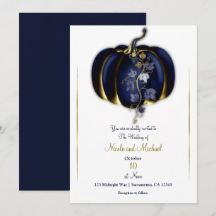 Invitation Mariage d'automne avec livre d'histoires de citrou
