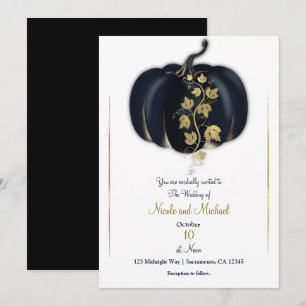 Invitation Mariage d'automne dans un livre illustré de citrou