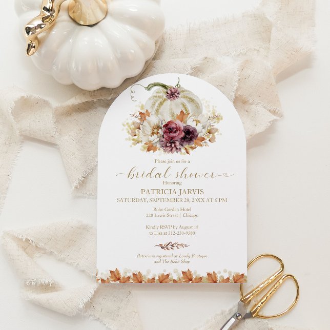 Invitation Mariage d'automne de citrouille (Créateur téléchargé)