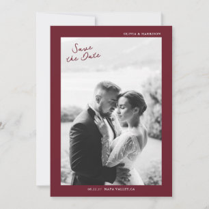 Invitation Mariage d'automne en Bourgogne, Enregistrez la Dat