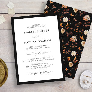 Invitation Mariage d'Automne Noir