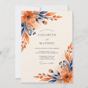 Invitation Mariage d'automne Terracotta Splendide