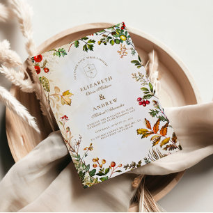 Invitation Mariage d'automne vintage