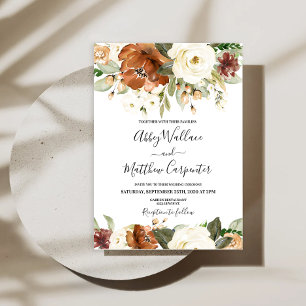 invitation mariage de automne