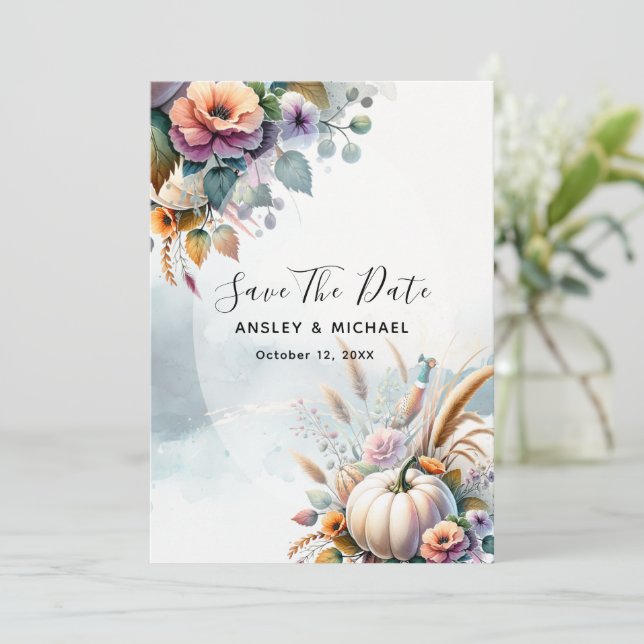 Invitation Mariage de automne (Debout devant)