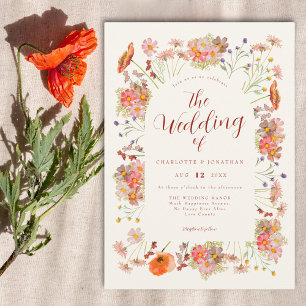Invitation Mariage de automne Arch Fleur sauvage Boho