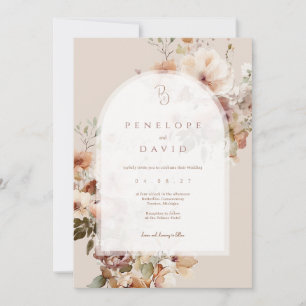 Invitation Mariage de automne Arch Flore de chas